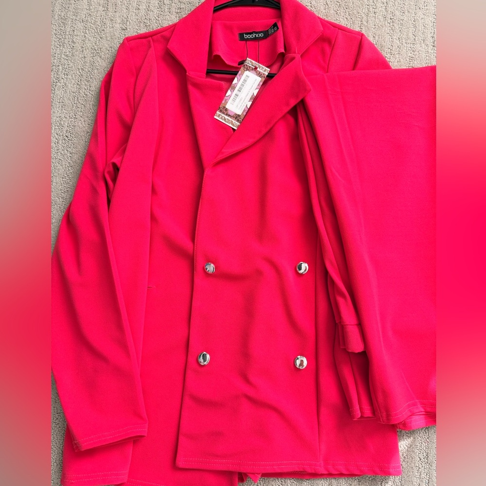 Boohoo Hot Pink Blazer